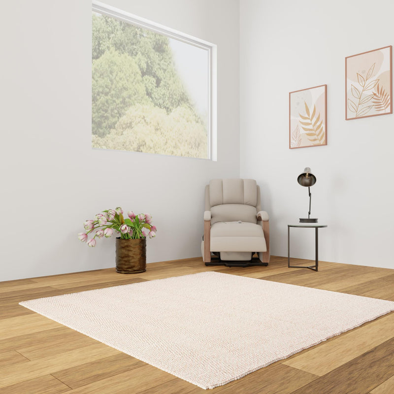 Coastal Haven Striped Jute Collection Area Rug - Marina Square Pink and Gray  lifestyle 58