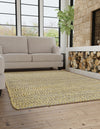 Coastal Haven Striped Jute Collection Area Rug - Marina Rectangle Yellow and Navy  lifestyle 5