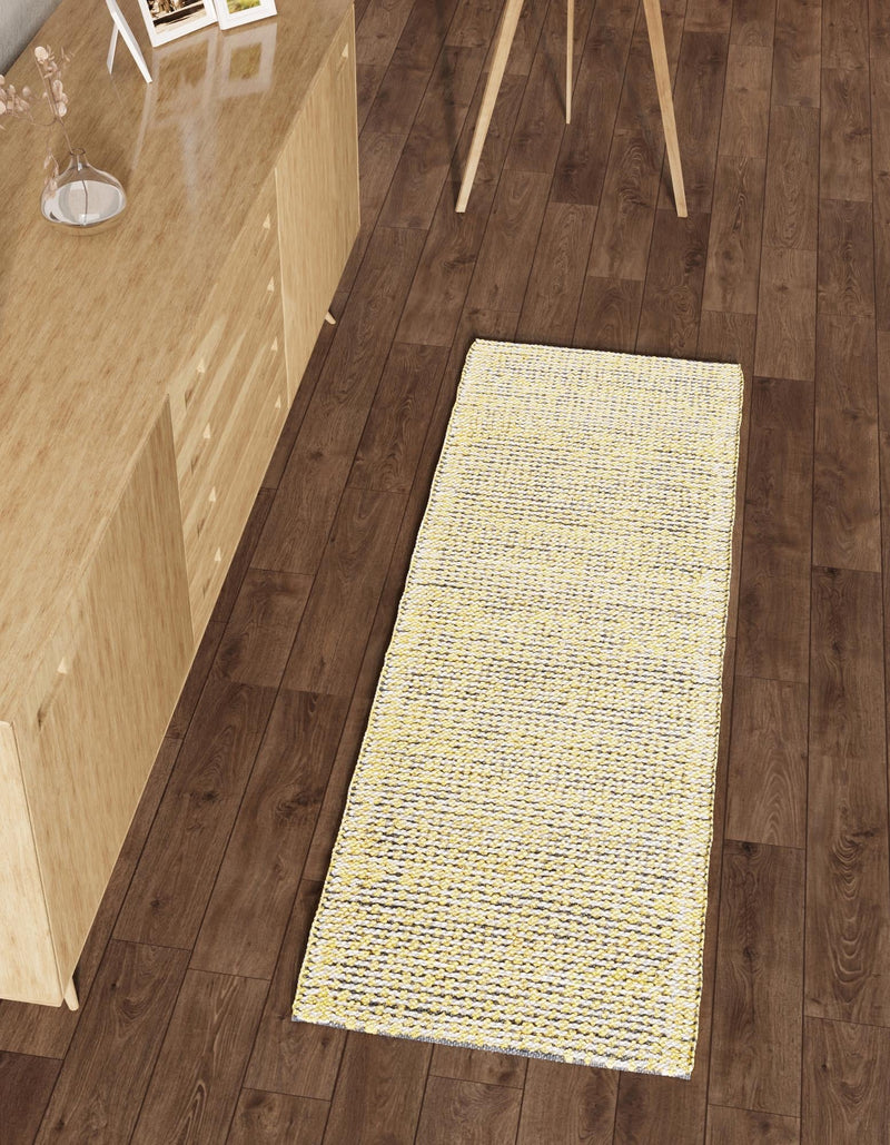 Coastal Haven Striped Jute Collection Area Rug - Marina Runner Yellow and Navy  lifestyle 38