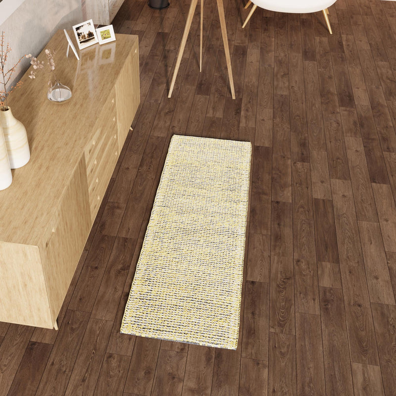 Coastal Haven Striped Jute Collection Area Rug - Marina Runner Yellow and Navy  lifestyle 77