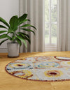 Aegean Elegance Washables Collection Area Rug -  Rhodes Round Multi  lifestyle 27