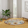 Aegean Elegance Washables Collection Area Rug -  Rhodes Round Multi  lifestyle 74