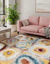 Aegean Elegance Washables Collection Area Rug -  Rhodes Square Multi  lifestyle 33