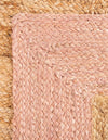 Woven Seaside Jute Collection Area Rug - Nantucket Rectangle Pink White Natural  lifestyle 17