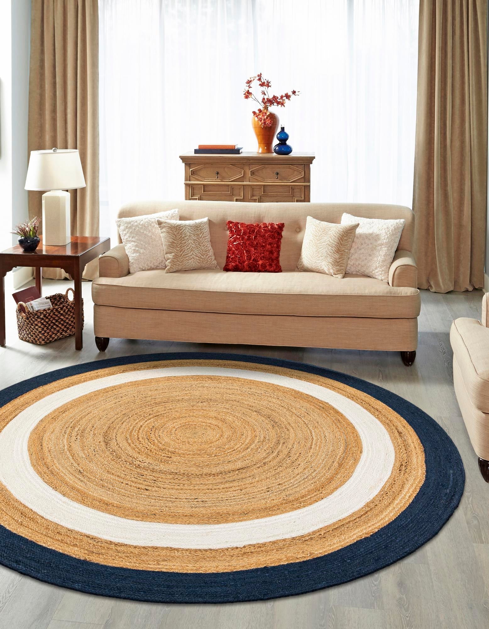 Woven Seaside Jute Collection Area Rug - Nantucket