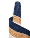 Woven Seaside Jute Collection Area Rug - Nantucket Rectangle Navy Blue White Natural  lifestyle 22