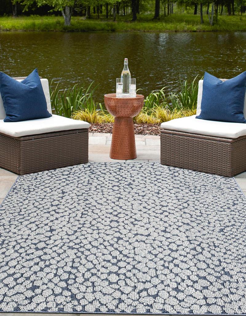 Savannah Escape Collection Area Rug - Mara Rectangle Navy Blue  lifestyle 18