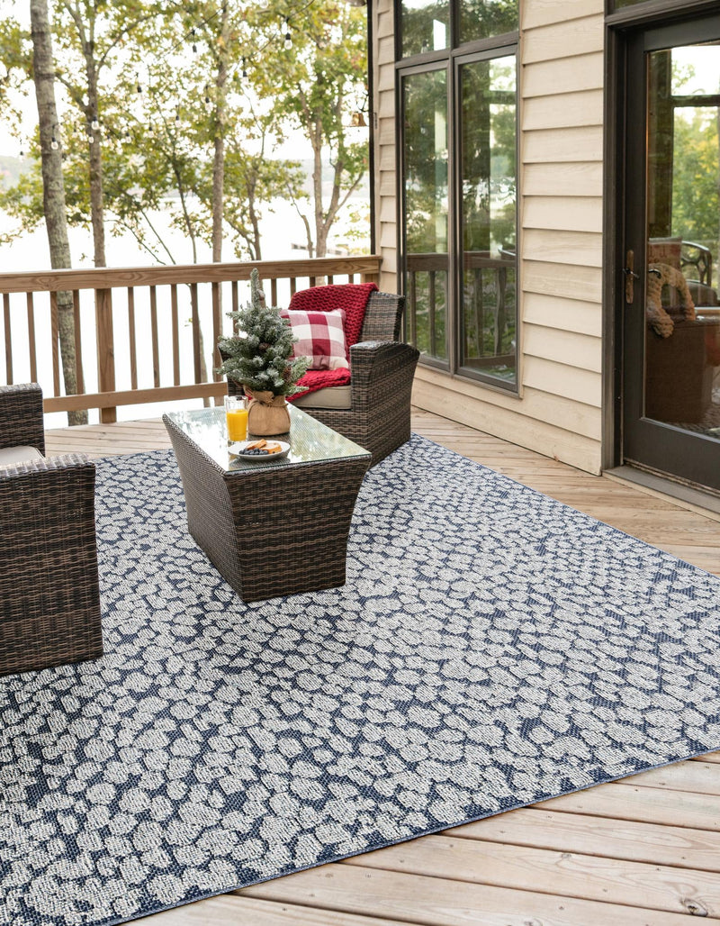 Savannah Escape Collection Area Rug - Mara Square Navy Blue  lifestyle 88