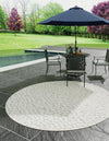 Savannah Escape Collection Area Rug - Mara Round Light Gray  lifestyle 93