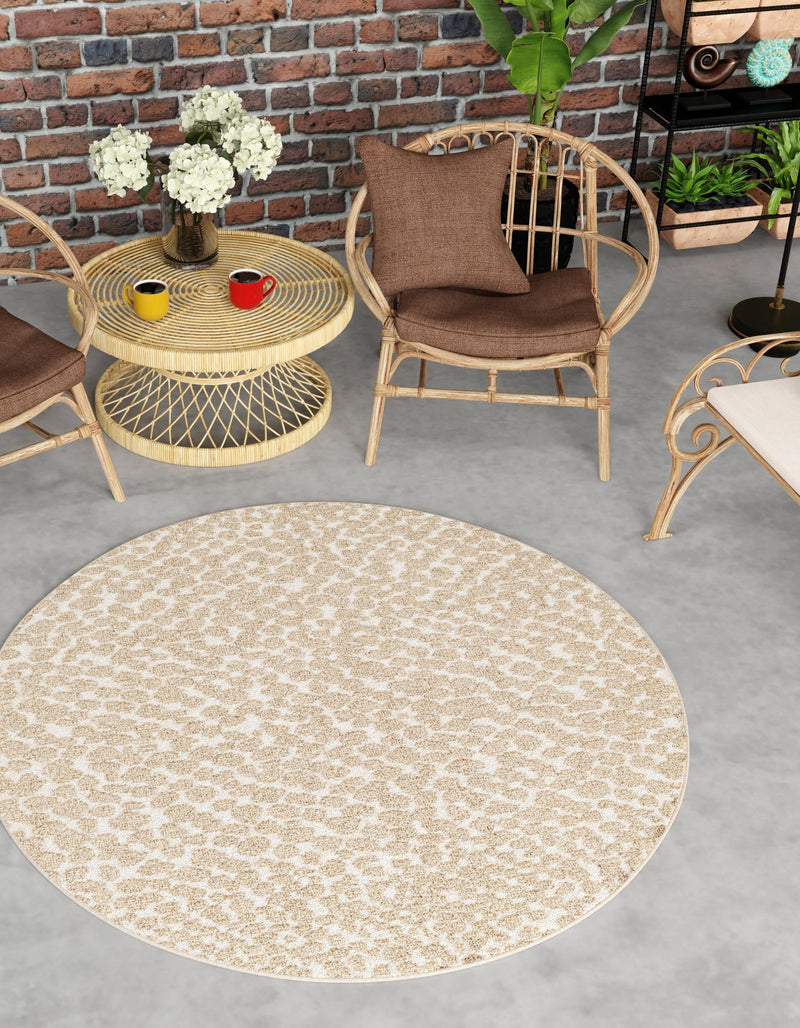 Savannah Escape Collection Area Rug - Mara Round Beige  lifestyle 84