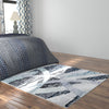 Santa Fe Trails Collection Area Rug -  Navajo Square Gray and Ivory  lifestyle 86