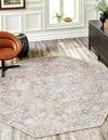 Cascade Range Collection Area Rug -  Baker Octagon Ivory  lifestyle 50