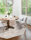 Cascade Range Collection Area Rug -  Baker Octagon Ivory  lifestyle 84