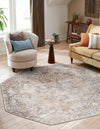 Cascade Range Collection Area Rug -  Baker Octagon Ivory  lifestyle 104