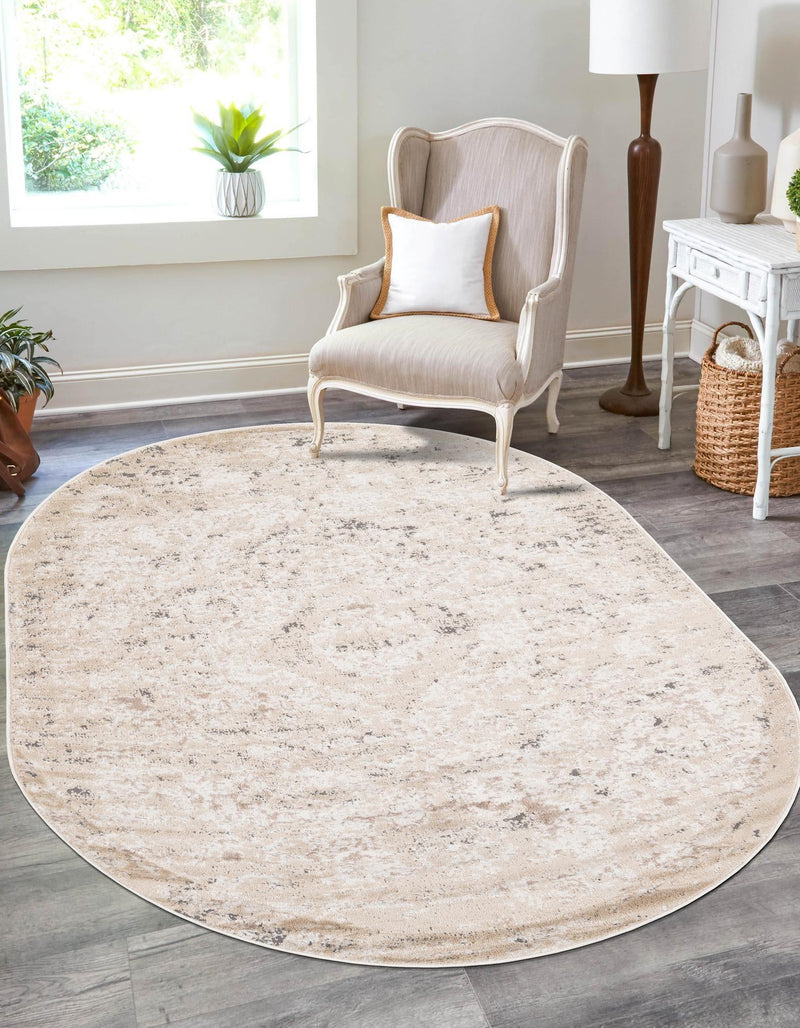 Cascade Range Collection Area Rug -  Jefferson Oval Beige  lifestyle 105