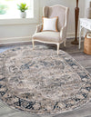 Cascade Range Collection Area Rug -  Baker Oval Gray  lifestyle 0