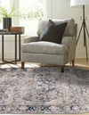 Cascade Range Collection Area Rug -  Baker Oval Gray  lifestyle 6