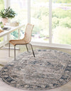 Cascade Range Collection Area Rug -  Baker Oval Gray  lifestyle 10