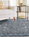 Cascade Range Collection Area Rug -  Helena Octagon Blue  lifestyle 3