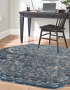 Cascade Range Collection Area Rug -  Helena Octagon Blue  lifestyle 4