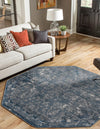 Cascade Range Collection Area Rug -  Helena Octagon Blue  lifestyle 5