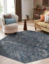 Cascade Range Collection Area Rug -  Helena Octagon Blue  lifestyle 9