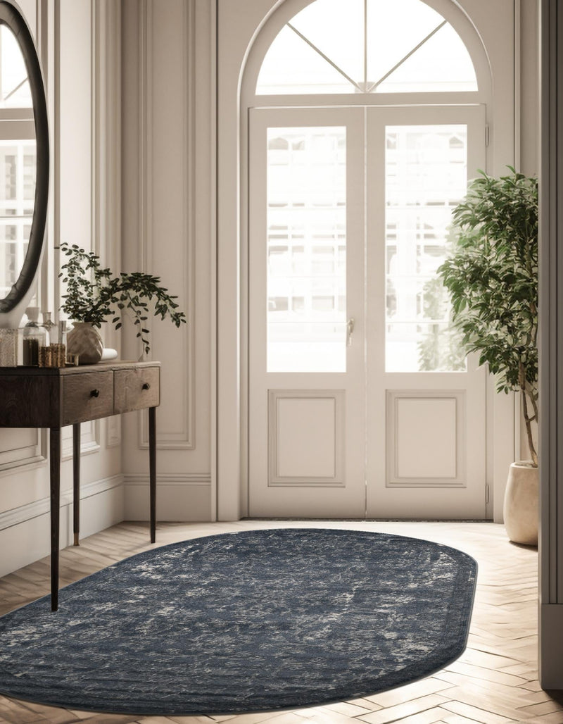 Cascade Range Collection Area Rug -  Helena Oval Blue  lifestyle 7