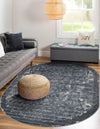 Cascade Range Collection Area Rug -  Helena Oval Blue  lifestyle 11