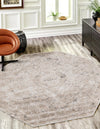 Cascade Range Collection Area Rug -  Jefferson Octagon Beige  lifestyle 4