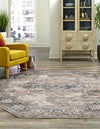 Cascade Range Collection Area Rug -  Baker Octagon Gray  lifestyle 3