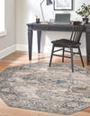 Cascade Range Collection Area Rug -  Baker Octagon Gray  lifestyle 6