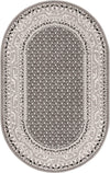 Soho Elegance Collection Area Rug -  Mercer (Gray) Oval Gray  lifestyle 19