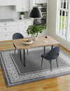 Soho Elegance Collection Area Rug -  Mercer (Gray) Square Gray  lifestyle 31