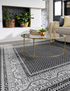 Soho Elegance Collection Area Rug -  Mercer (Gray) Square Gray  lifestyle 47