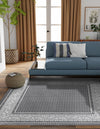 Soho Elegance Collection Area Rug -  Mercer (Gray) Square Gray  lifestyle 50