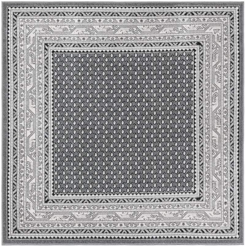 Soho Elegance Collection Area Rug -  Mercer (Gray) Square Gray  lifestyle 17