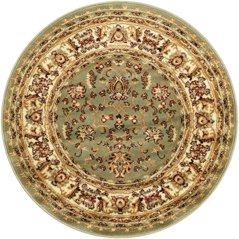 Jaipur Elegance Collection Area Rug -  Nahargarh (Grass Green) Round Grass Green Main