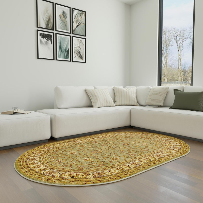 Jaipur Elegance Collection Area Rug -  Nahargarh (Green) Oval Green  lifestyle 77