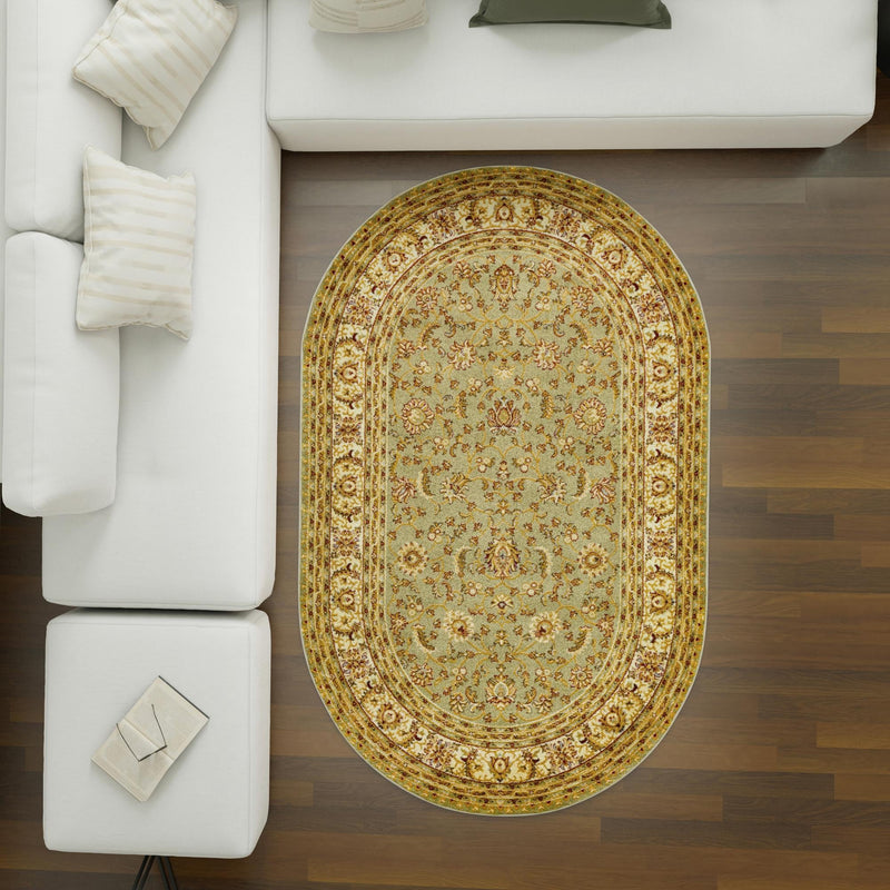 Jaipur Elegance Collection Area Rug -  Nahargarh (Green) Oval Green  lifestyle 79