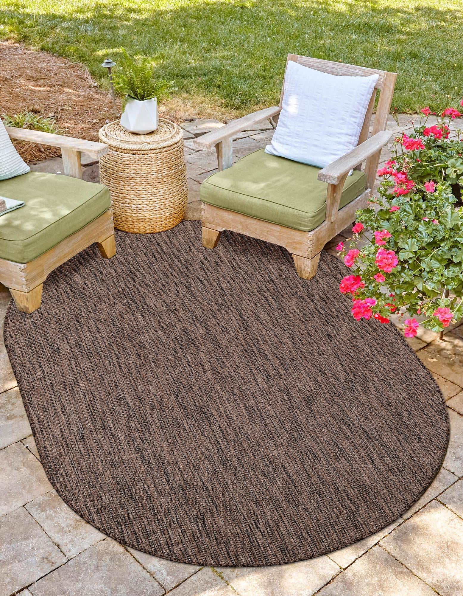 Seaside Serenity Collection Area Rug - Veranda (Light Brown)