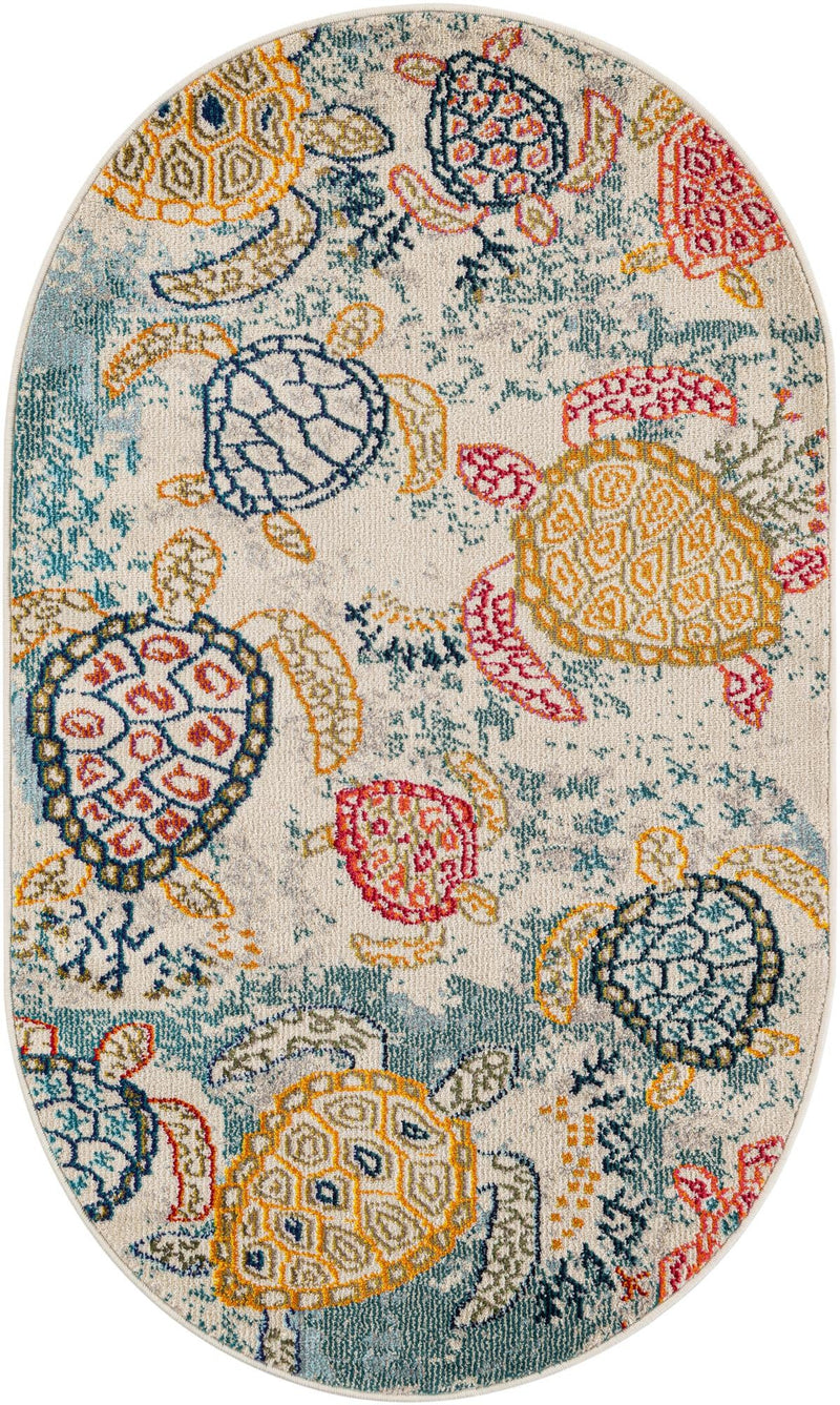 Sorrento Shores Collection Area Rug -  Massa Oval Beige  lifestyle 22