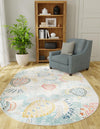 Sorrento Shores Collection Area Rug -  Massa Oval Beige  lifestyle 41