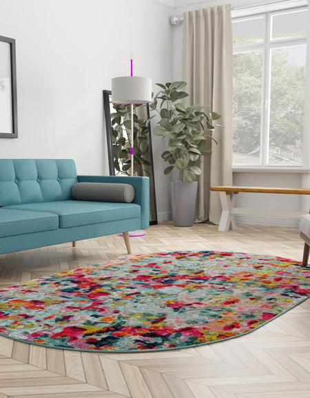 Chromatic Oasis Collection Area Rug -  Lagoon