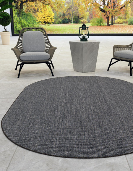 Seaside Serenity Collection Area Rug - Veranda (Black)