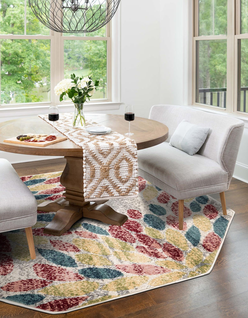 Savannah Elegance Collection Area Rug -  Riverfront Octagon Multi  lifestyle 90