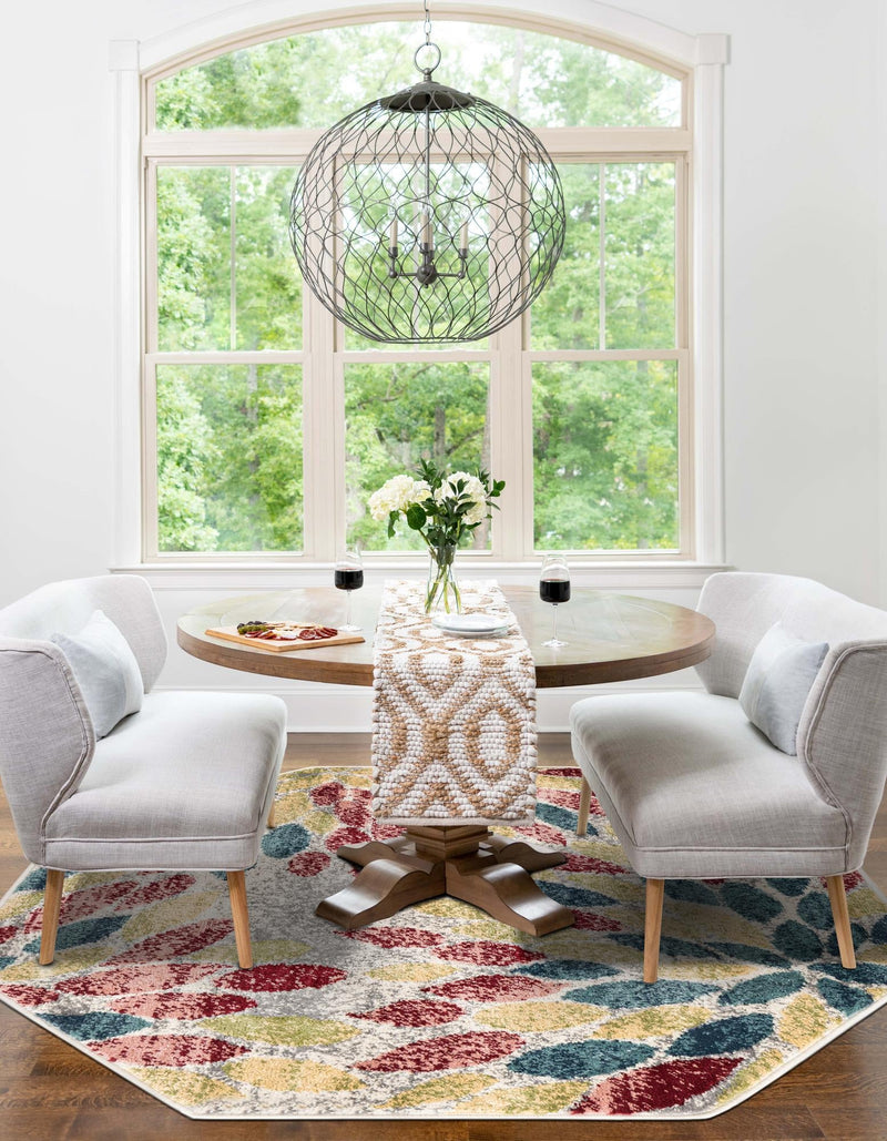 Savannah Elegance Collection Area Rug -  Riverfront Octagon Multi  lifestyle 93