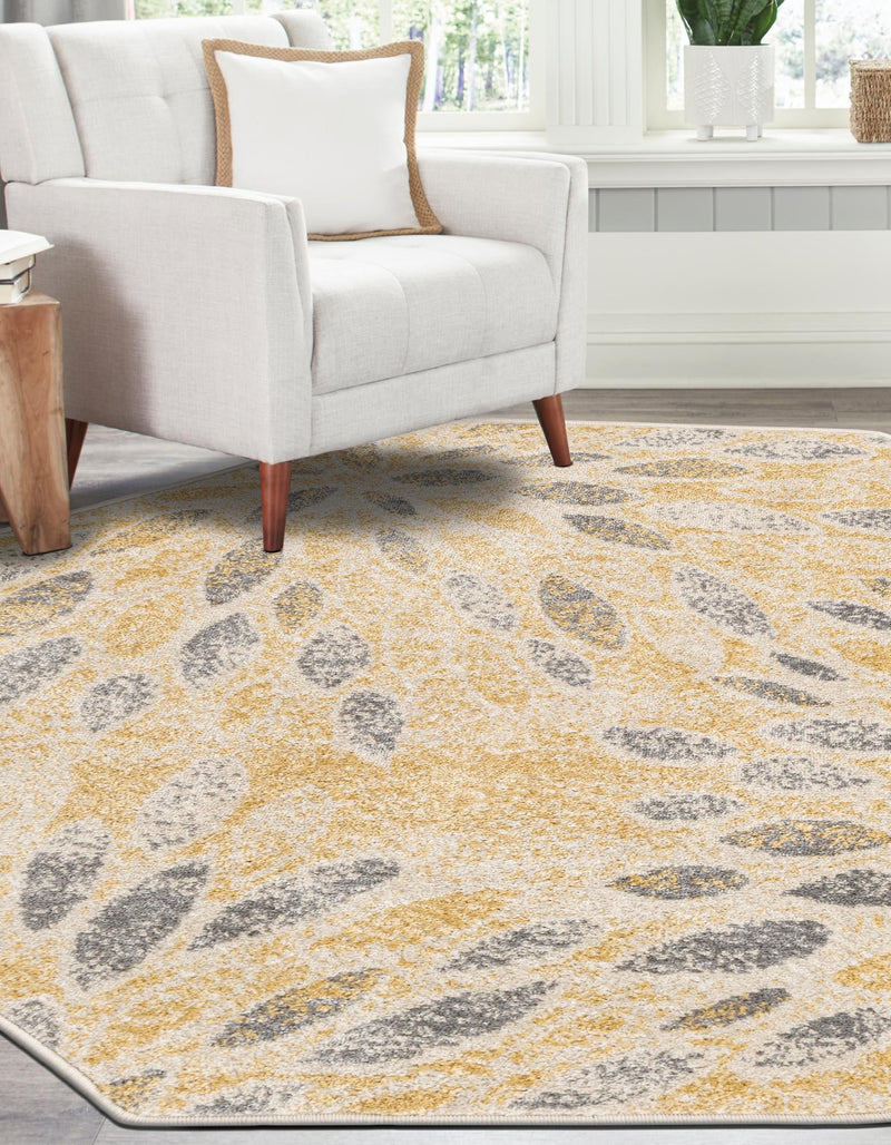 Savannah Elegance Collection Area Rug -  Riverfront Octagon Yellow  lifestyle 91