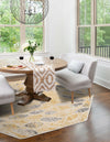 Savannah Elegance Collection Area Rug -  Riverfront Octagon Yellow  lifestyle 94