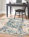 Savannah Elegance Collection Area Rug -  Azalea Octagon Ivory  lifestyle 59