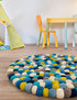 Woolen Sphere Collection Area Rug - Sphereville (Blue)